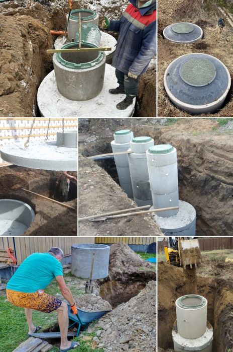 Канализация из бетонных колец септик - СП400 качественно и быстро