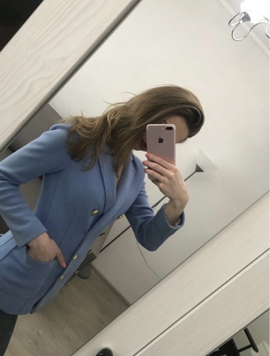 Піджак/жакет твідовий блакитний H&M