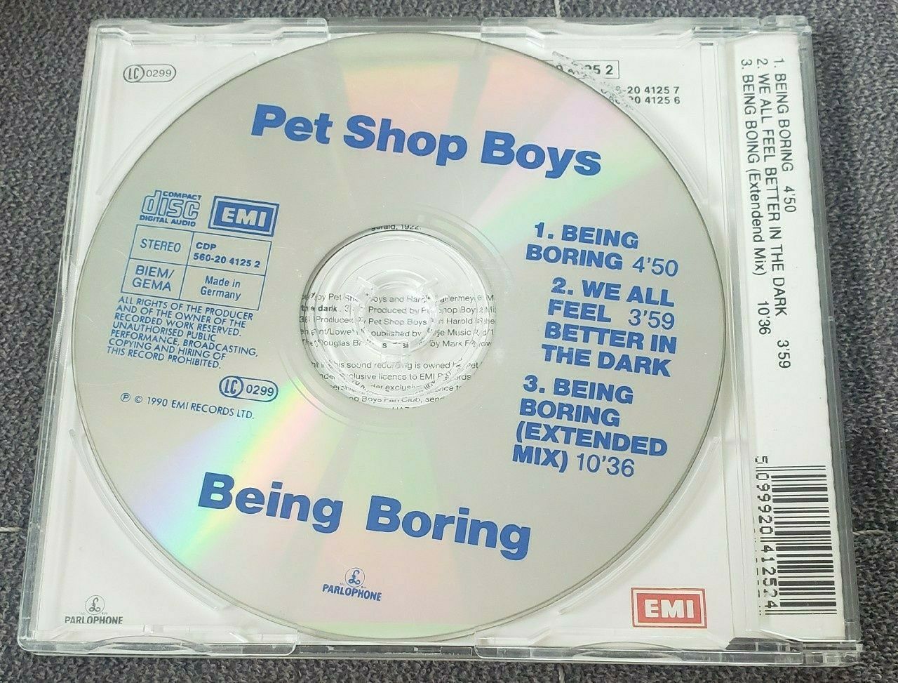 Pet Shop Boys Being Boring CD Maxi Single Sonopress Germany
