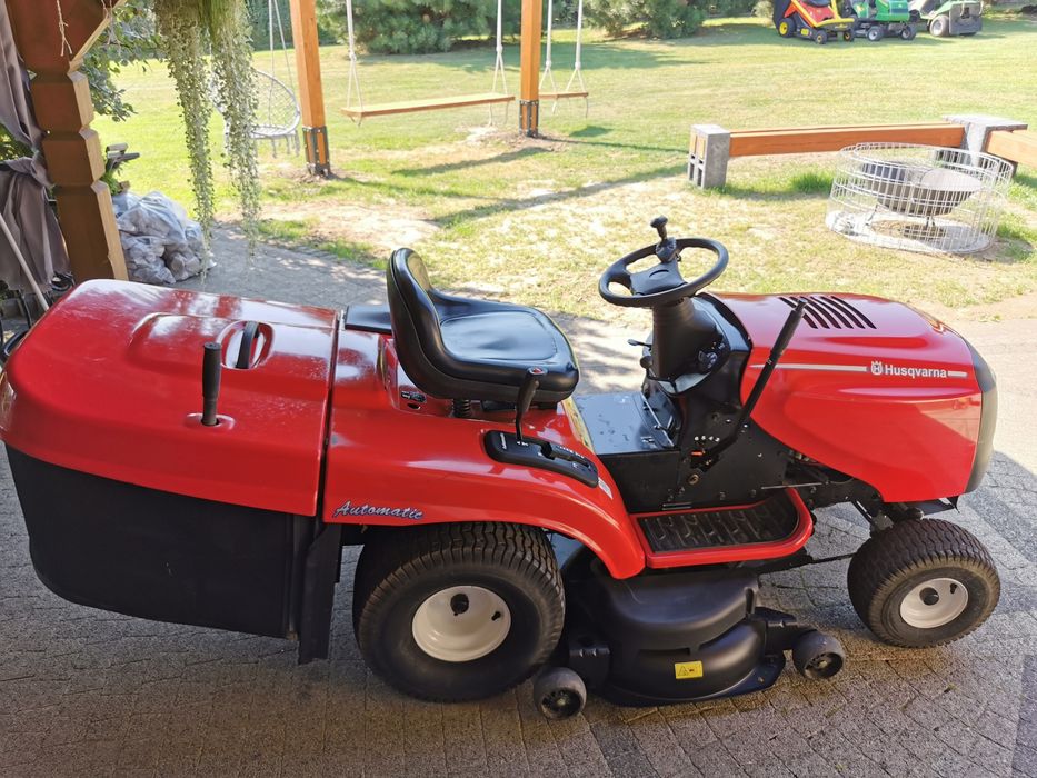 Husqvarna 17,5 HP Briggs Hydro Automat Kosz  Traktorek Kosiarka