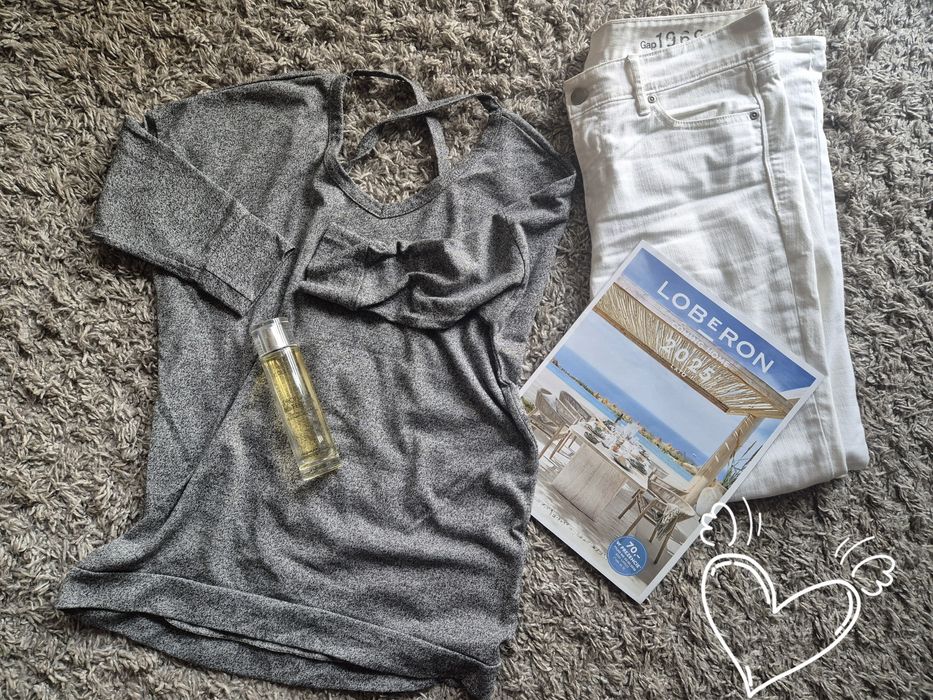 Bluzka szara S M #stylsportowy #stylelegancki rękaw 3/4