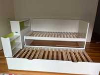 Cama 90x200cm com gavetão e cabeceira FLAXA IKEA