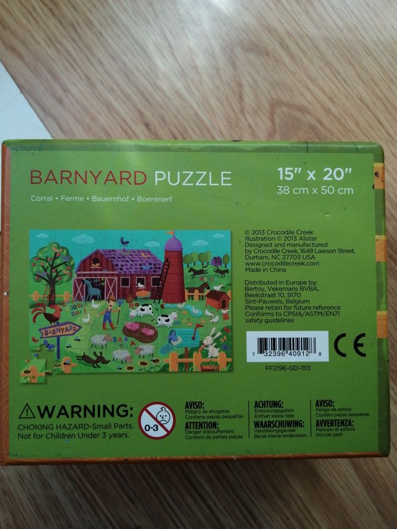 Puzzles 1- 48 peças barnyard e 2- duo contrários