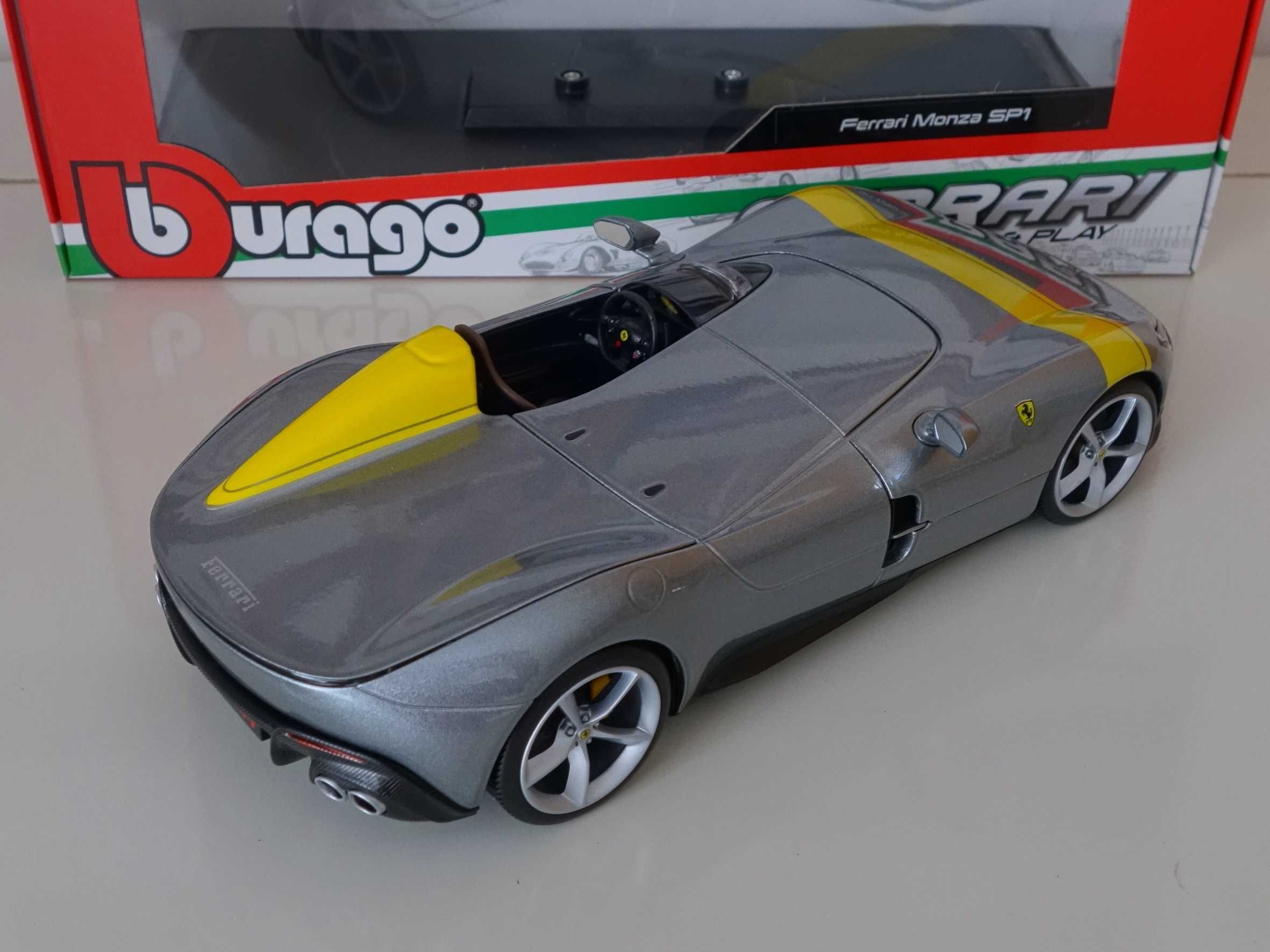 Miniatura de coleção Ferrari SP1, escala 1:18 - Burago