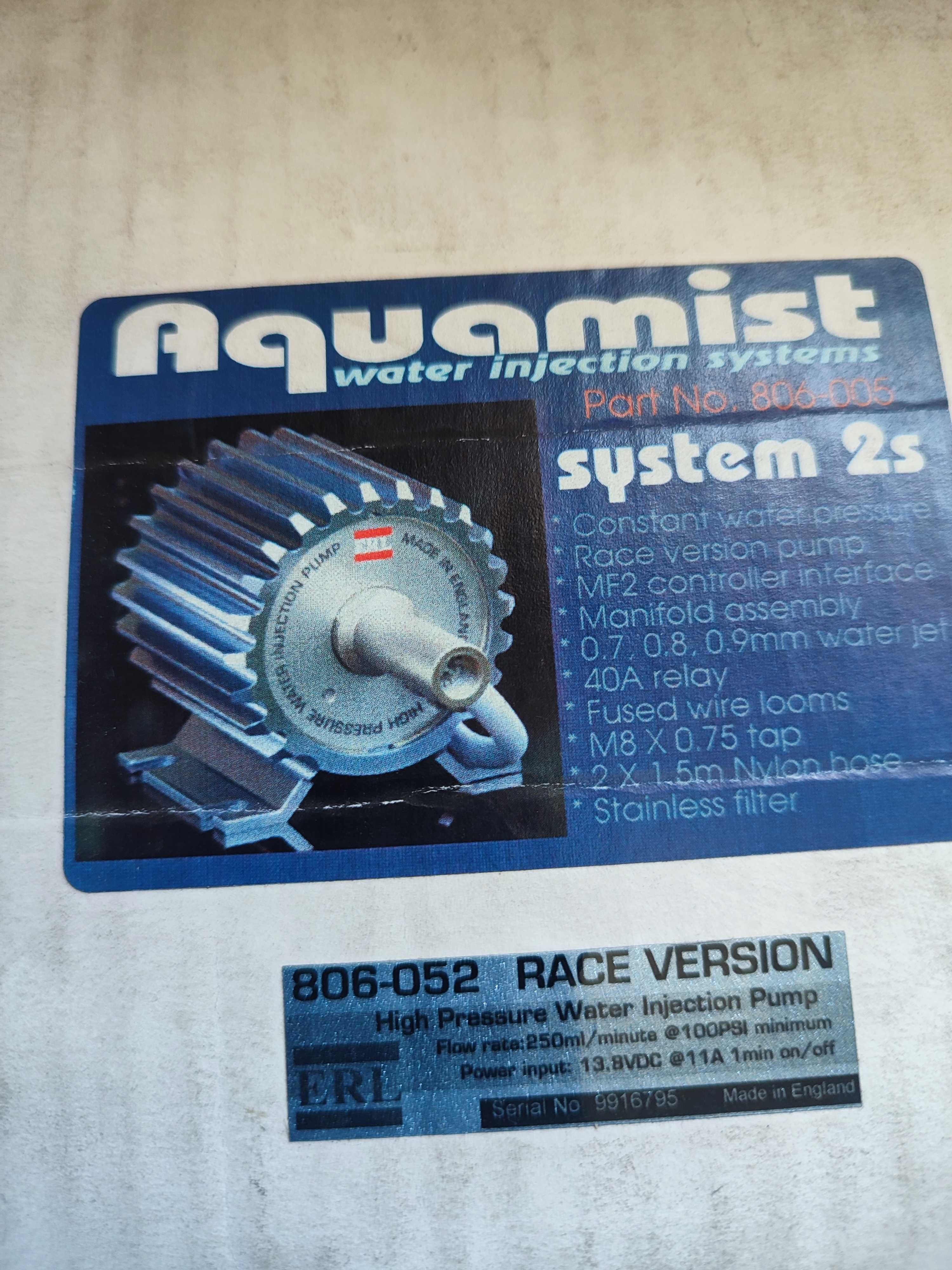Aquamist nowy zestaw wtrysku wody do aut wyścigowych tuningowych
