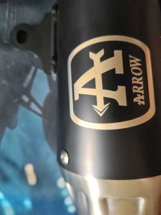 arrow -pro race dark - escape ponteira para moto black mate inox