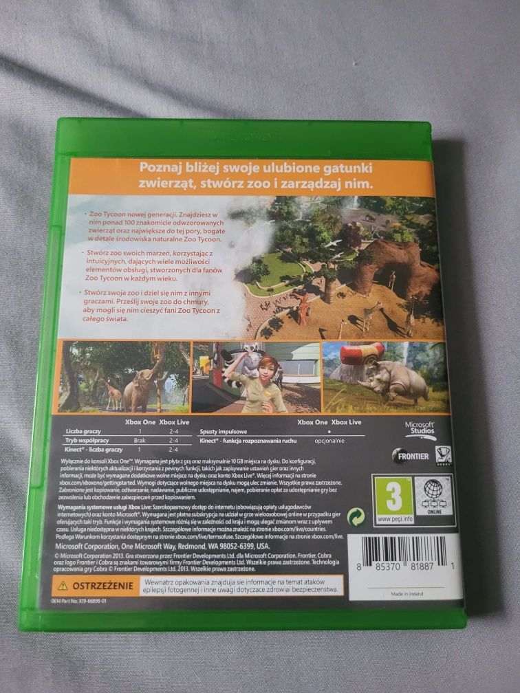 Gra na Xbox One "ZOO Tycoon"