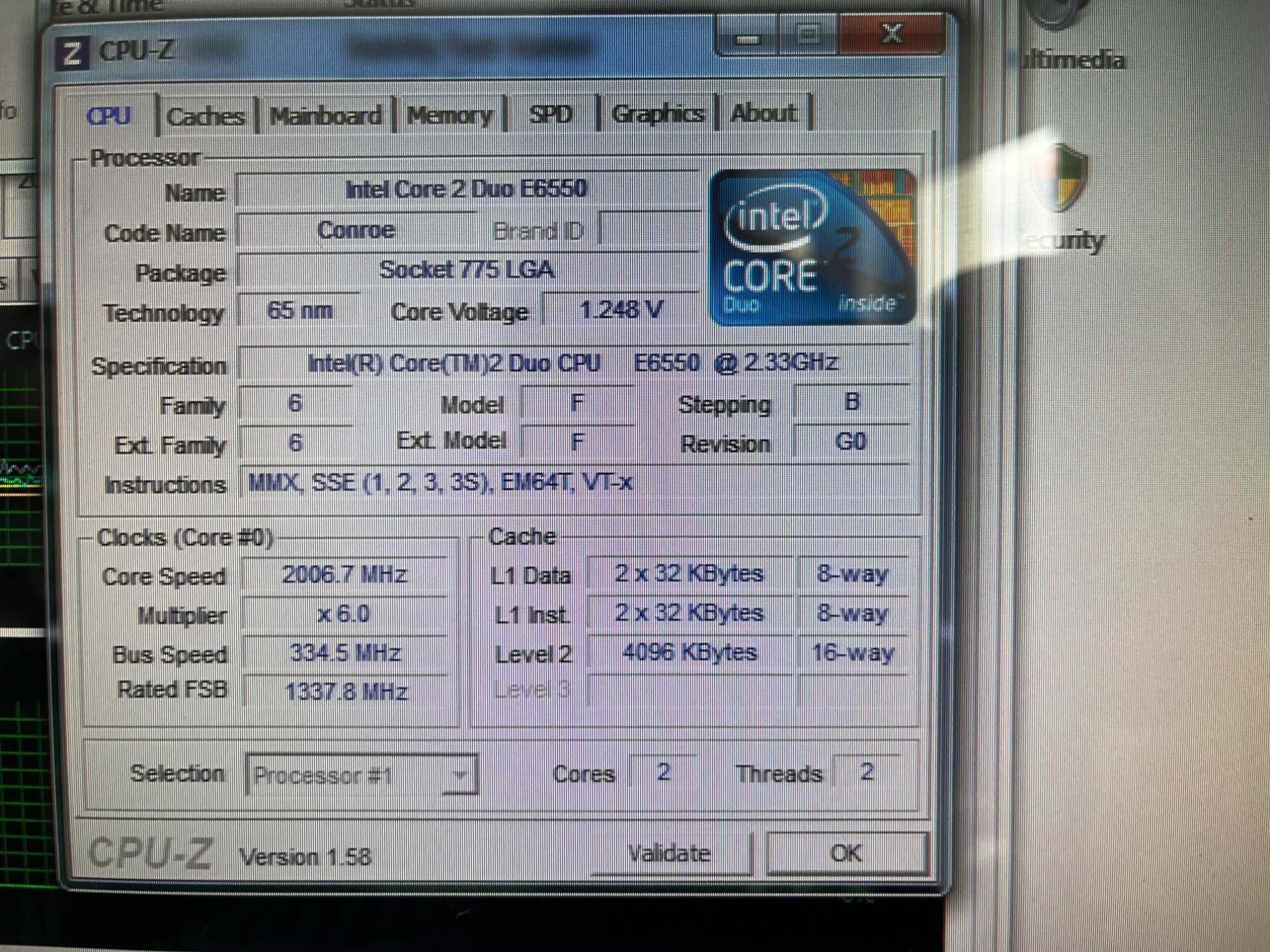 Komputer Retro Core2Duo GF9500 4GB RAM Windows XP & 7 HDD 320GB