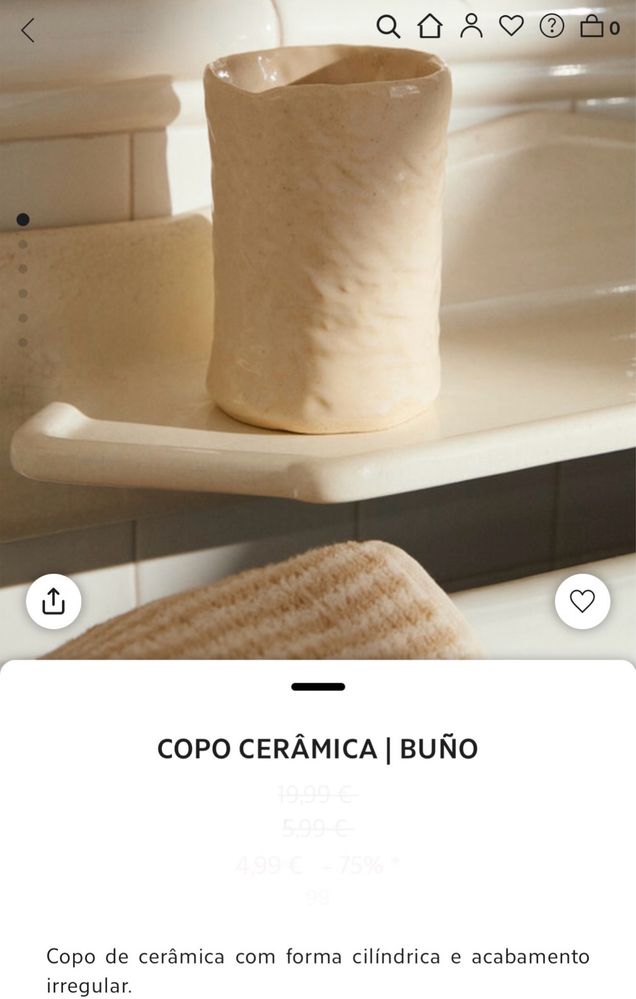 Copo Cerâmica | BUÑO Zara Home NOVO