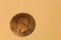 Moneta Francja 5 centymów 1854 D