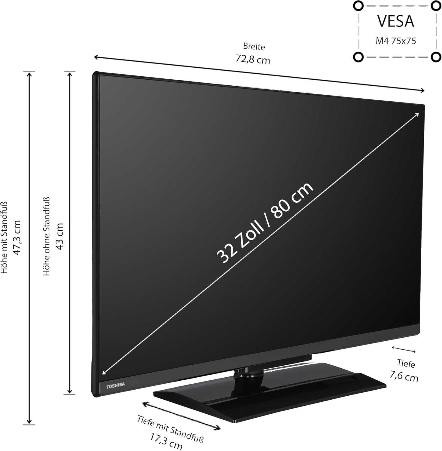 Акція! Телевізор Toshiba 32LV3E63DAZ (FHD Smart TV Wi-Fi Bluetooth)