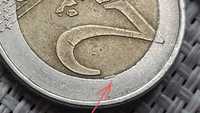 Moneta 2 euro 2002 G Niemcy z błędem Destrukt Error