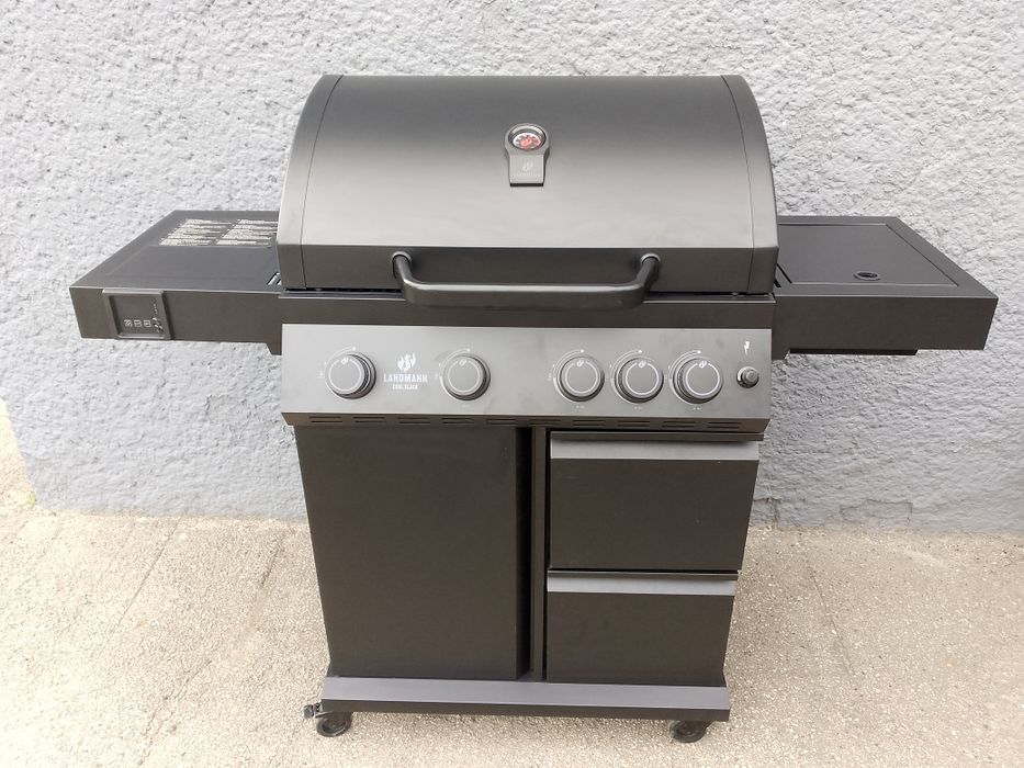 Grill gazowy Landman,czarny