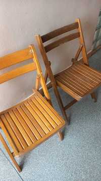 Krzesła składane 2 sztuki, używane.
