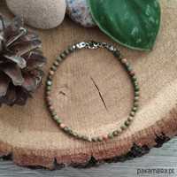 bransoletka z unakitem - rainforest, idealna na prezent na święta