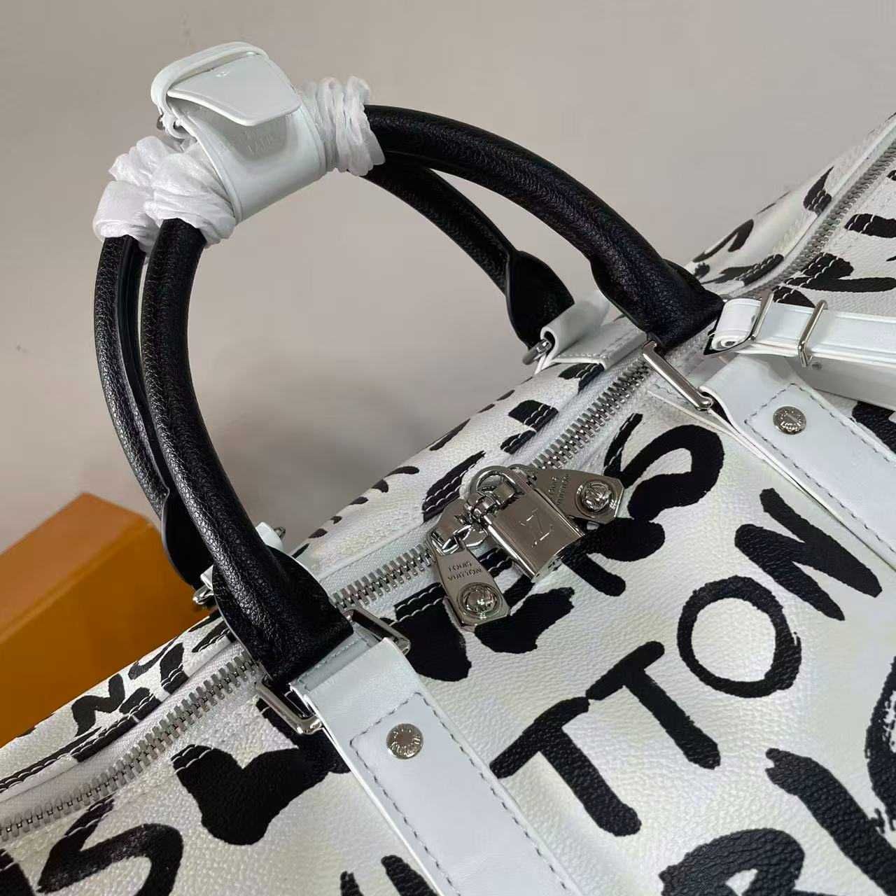 Mala de viagem LOUIS VUITTON x Nigo Keepall Bandoulière 50.
