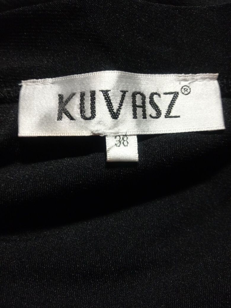 Czarna, wyjściowa bluzka/tunika; KUVASZ; rozmiar M