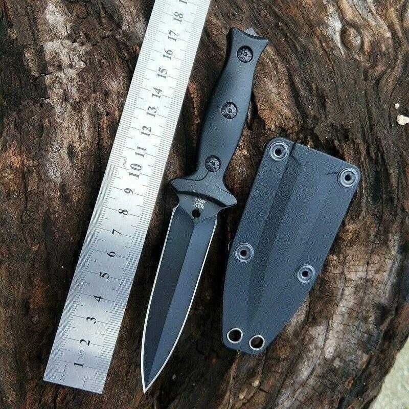 Nóż FullTANG taktyczny SZTYLET + kabura ABS Survival 8CR13 zbijak ND38