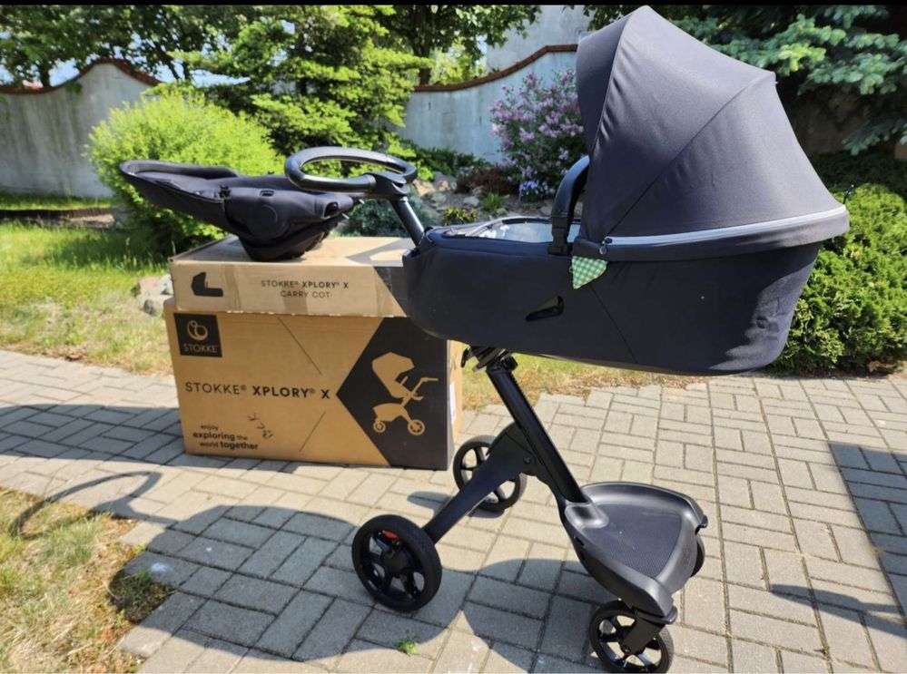 STOKKE XPLORY X 2w1 Rich Black (najnowszy model z 2021r.)