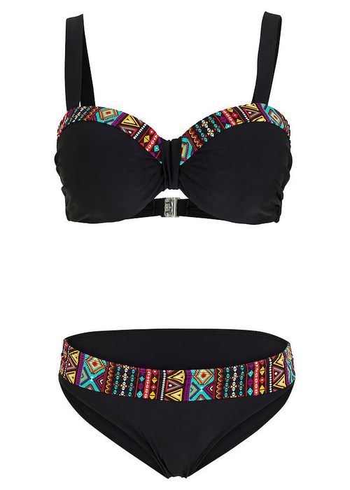 B.P.C Bikini na fiszbinach usztywniane czarne ^48(95D)
