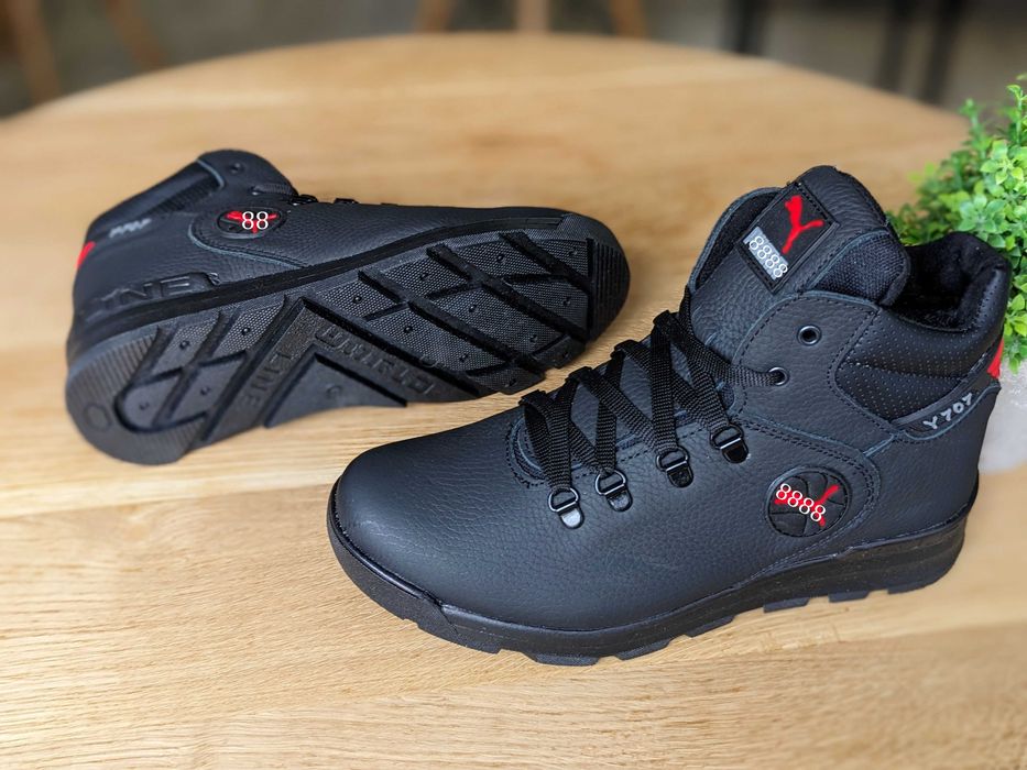 Чоловічі зимові черевики натуральна шкіра Ботинки мужские зимние кожа