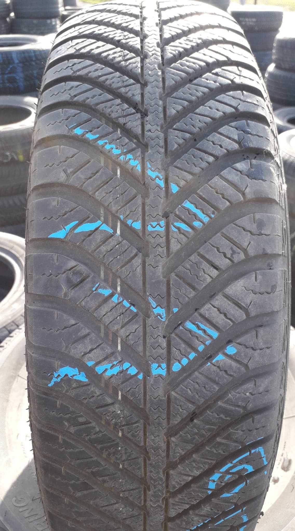 Opona używana całoroczna 185/70R14 Goodyear Vector 4Season. 1szt