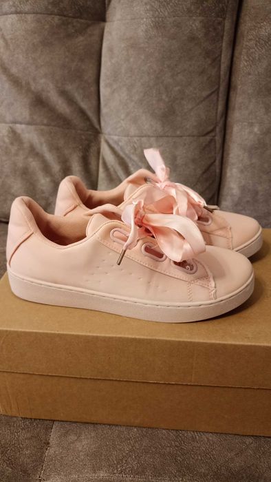 Мокасини рожеві з бантом