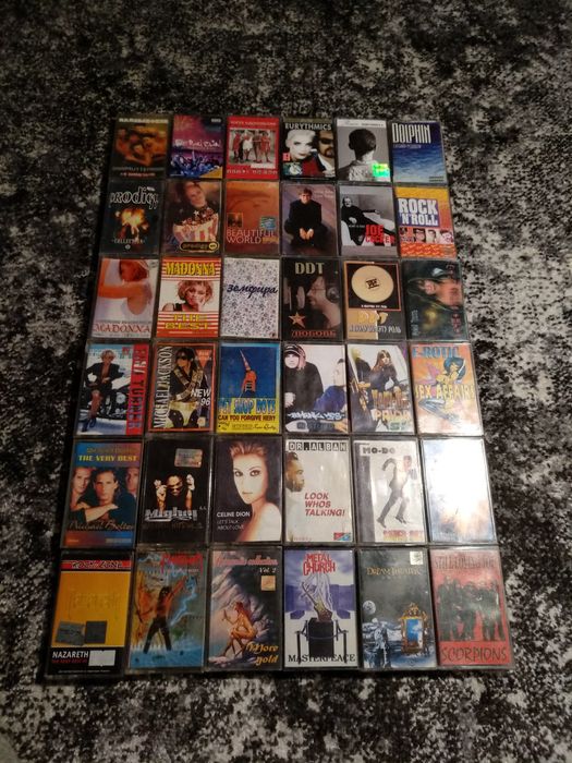 Аудіокасети:рок, поп, реп, рейв, діско...