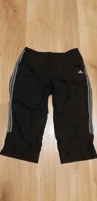 Spodnie 3/4 Adidas damskie 40 czarne sportowe