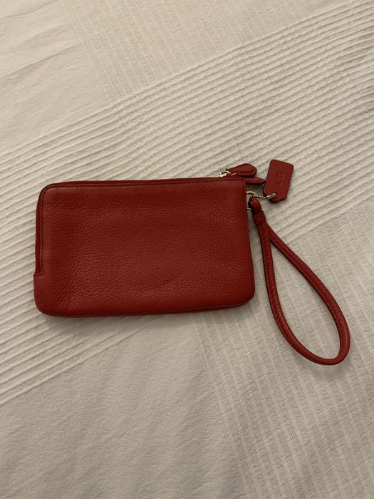 Carteira porta moedas em pele Coach