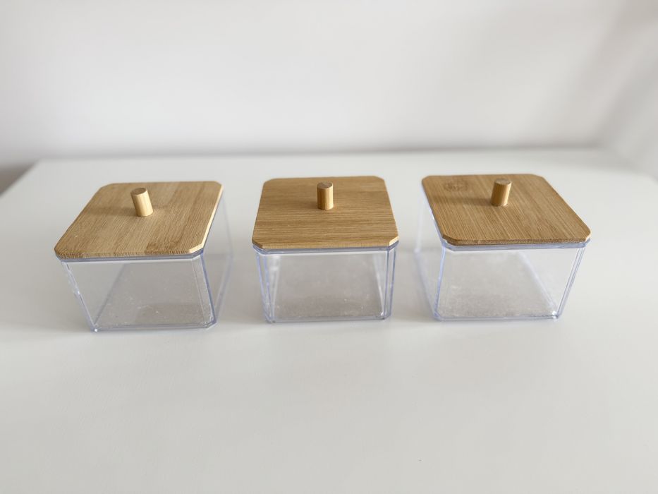 Organizer bambusowy pudełko do przechowywania 3-pak Sinsay