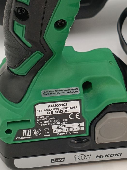 Wkrętarka Hikoki DS 118DJL 18v Walizka+ ładowarka+ 2 AKU KOMPLET