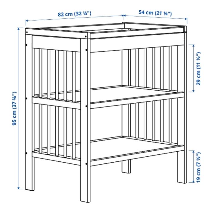 Ikea набір дитячіх меблів Sundvik  ліжечко і Gulliver комод