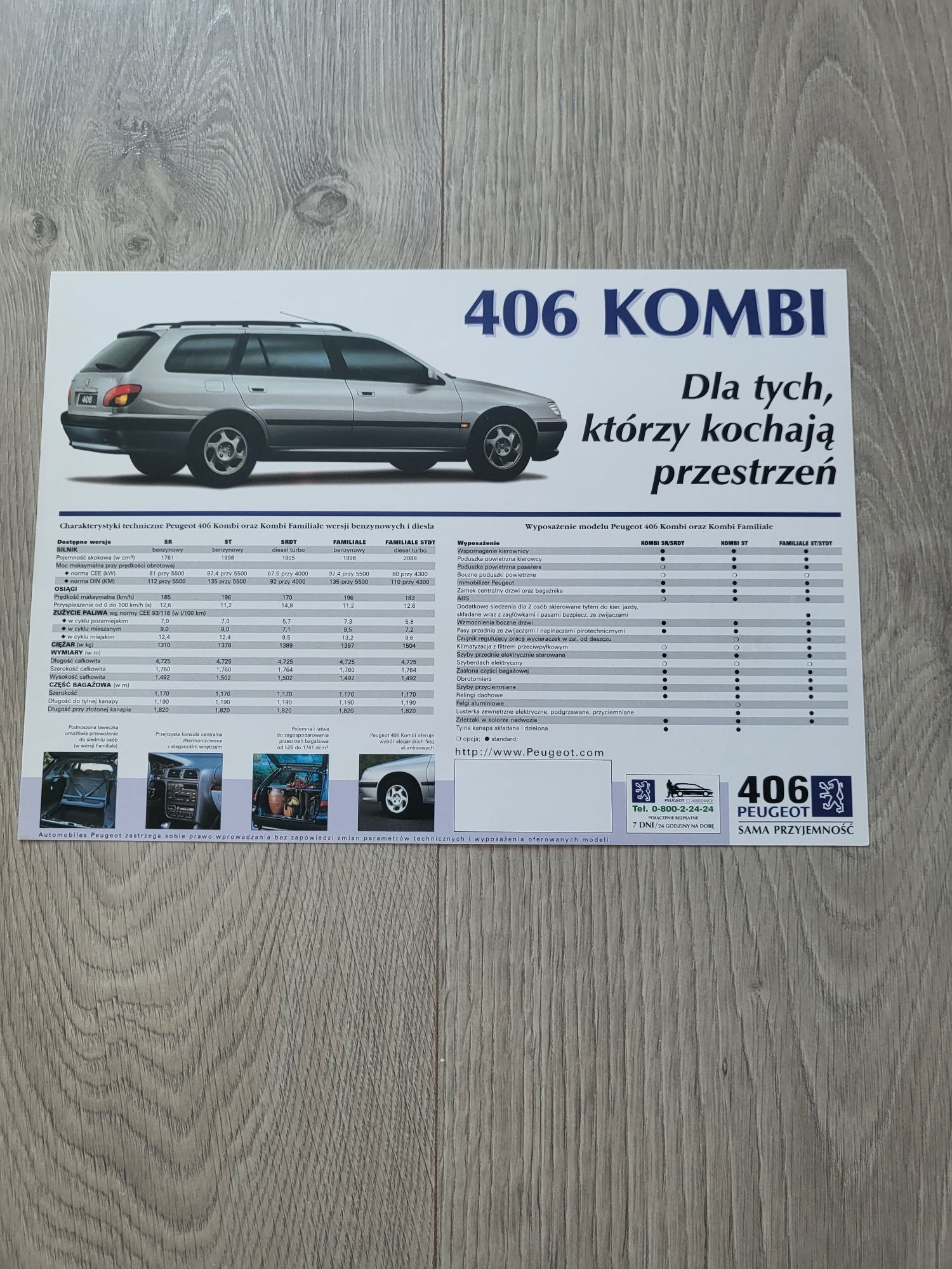 Prospekt Peugeot 406 kombi