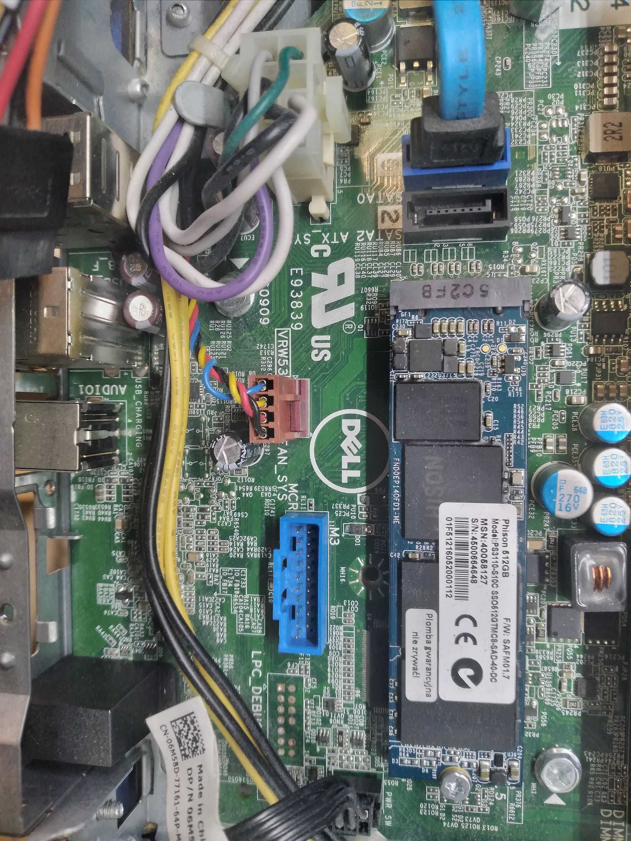 Komputer DELL 7040 /i7-6700 4.0GHz/DDR4 32GB RAM/Dysk SSD M2 512GB