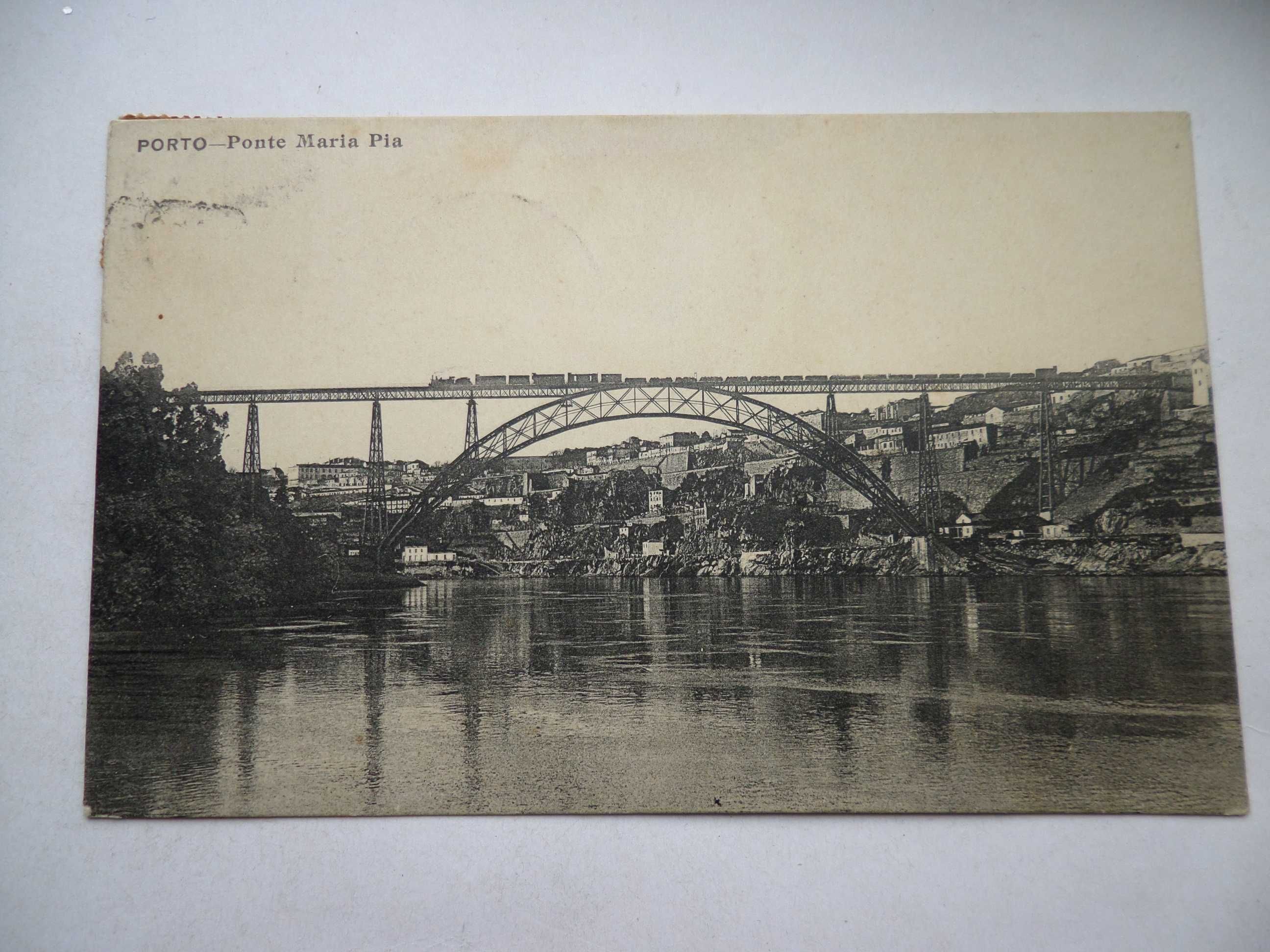 Postal, ano 1914, Ponte Maria Pia , Porto