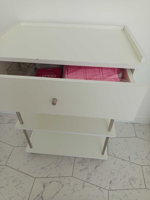 Conjunto de 2 carrinhos com rodas e gaveta para salão de beleza