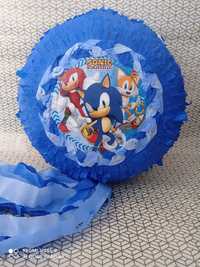 Piniata urodzinowa Sonic + kij