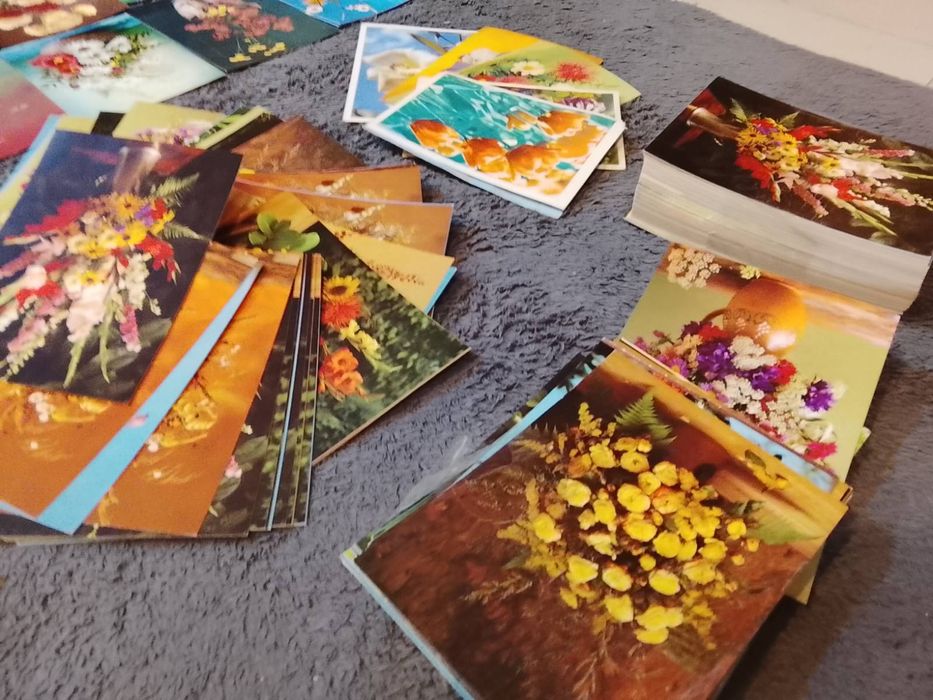 Коллекция открыток. Цветы. Чистые и заполненные. 500 штук