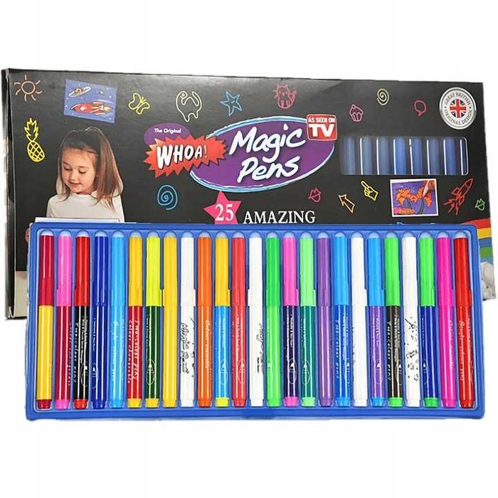 Magiczne Pisaki 25 Szt Flamastry Zmieniające Kolor