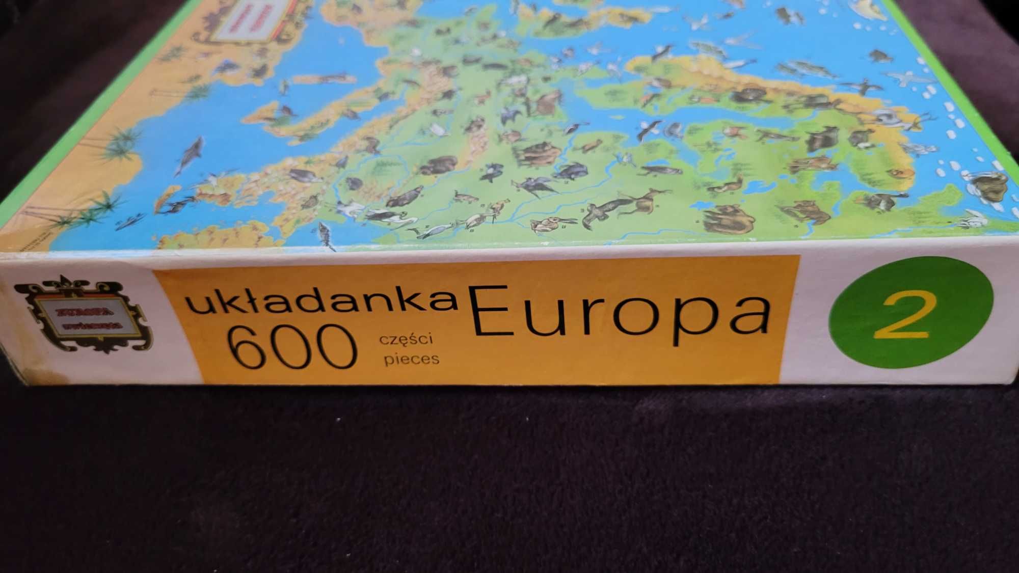 Unikat. Puzzle prl 600 elementów. Europa zwierzęta