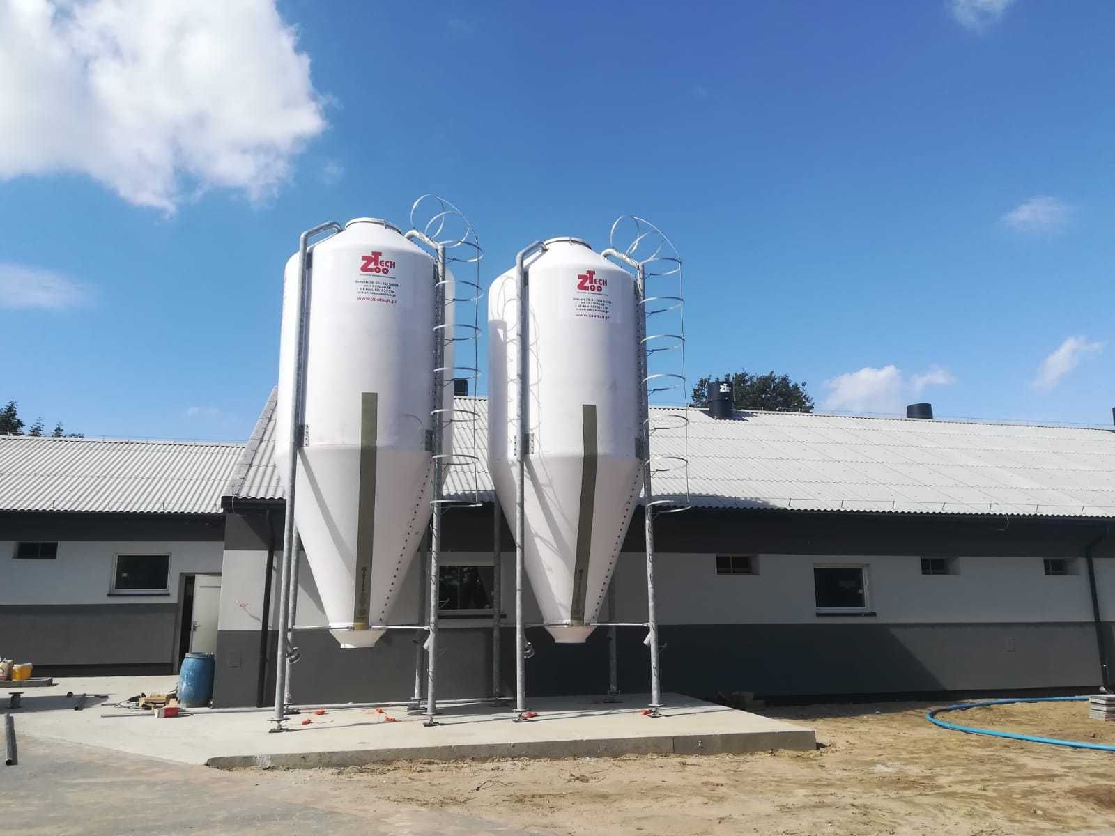Silos paszowy poliestrowy SIV 8m3; 4,8t zbiornik na paszę z włókna szk