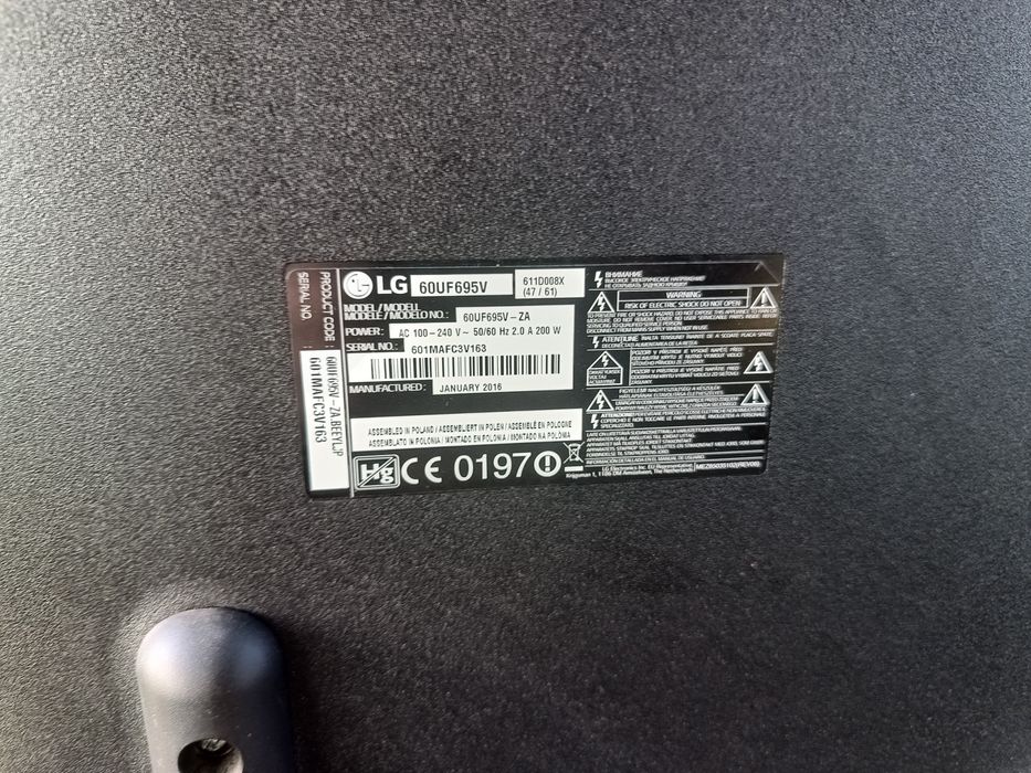 Samsung 60 cali uszkodzony