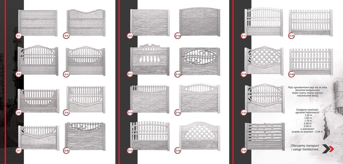 Podmurówka betonowa pod panel 2,5m wibroprasowana TRANSPORT HDS