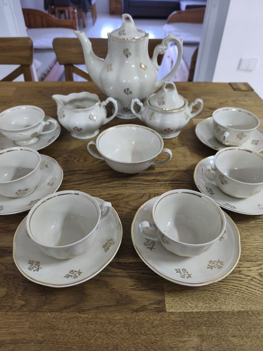 Wawel serwis kawowy porcelana PRL dzbanek  zestaw filiżanka