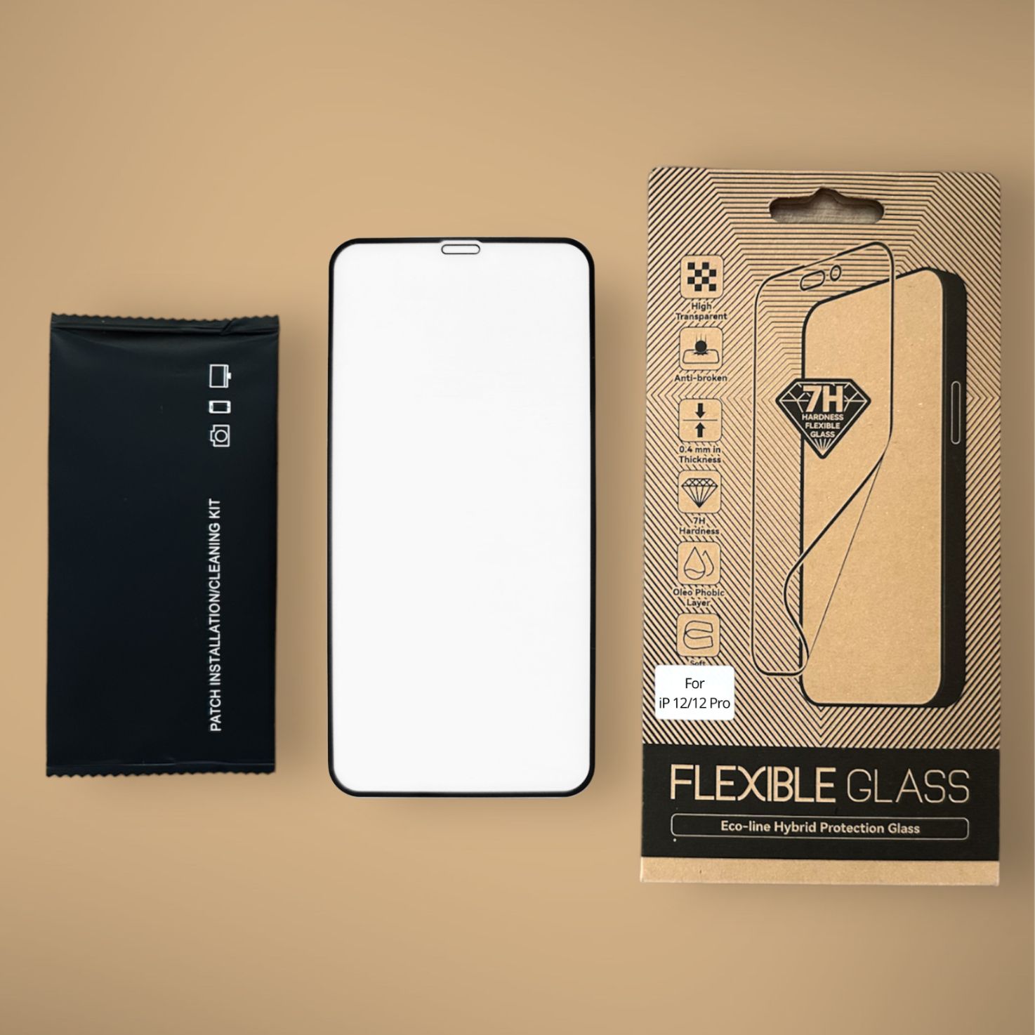 Szkło hybrydowe iPhone 12 / 12 Pro Niepękający Flexible Glass MBS