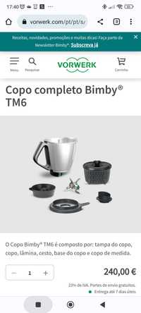 Copo completo Bimby TM6