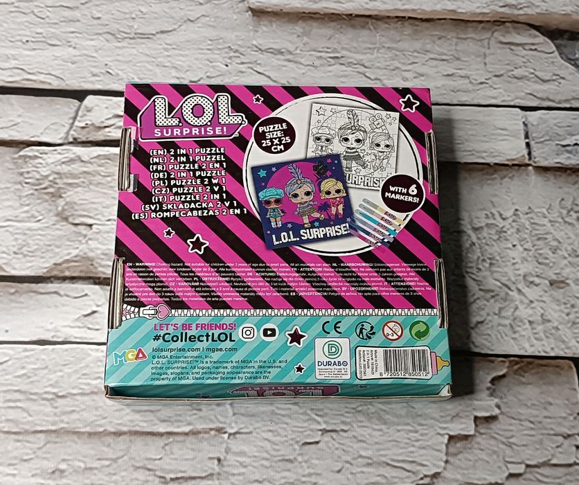 2w1 puzzle + kolorowanka L.O.L. Surprise!