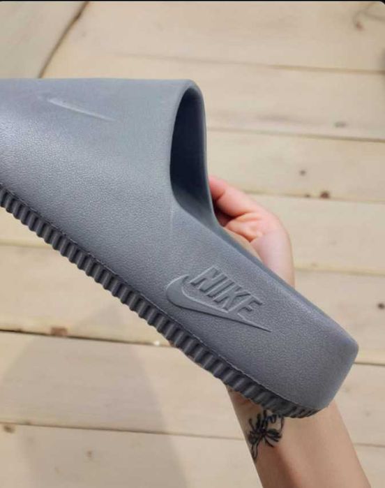 Шльопки найк, сіри шльопанці, гарни та зручна обувь 42 розмір