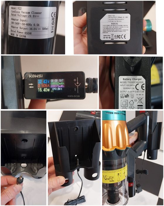 Акумуляторний пилосос ARMO V22 45кПа, 650W безщітковий двигун, новий